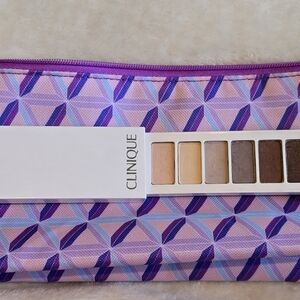 Clinique Geometric Makeup Bag with Clinique All About Shadow Eyeshadow Palette